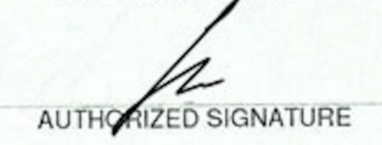 Extracted handwritten signature sample