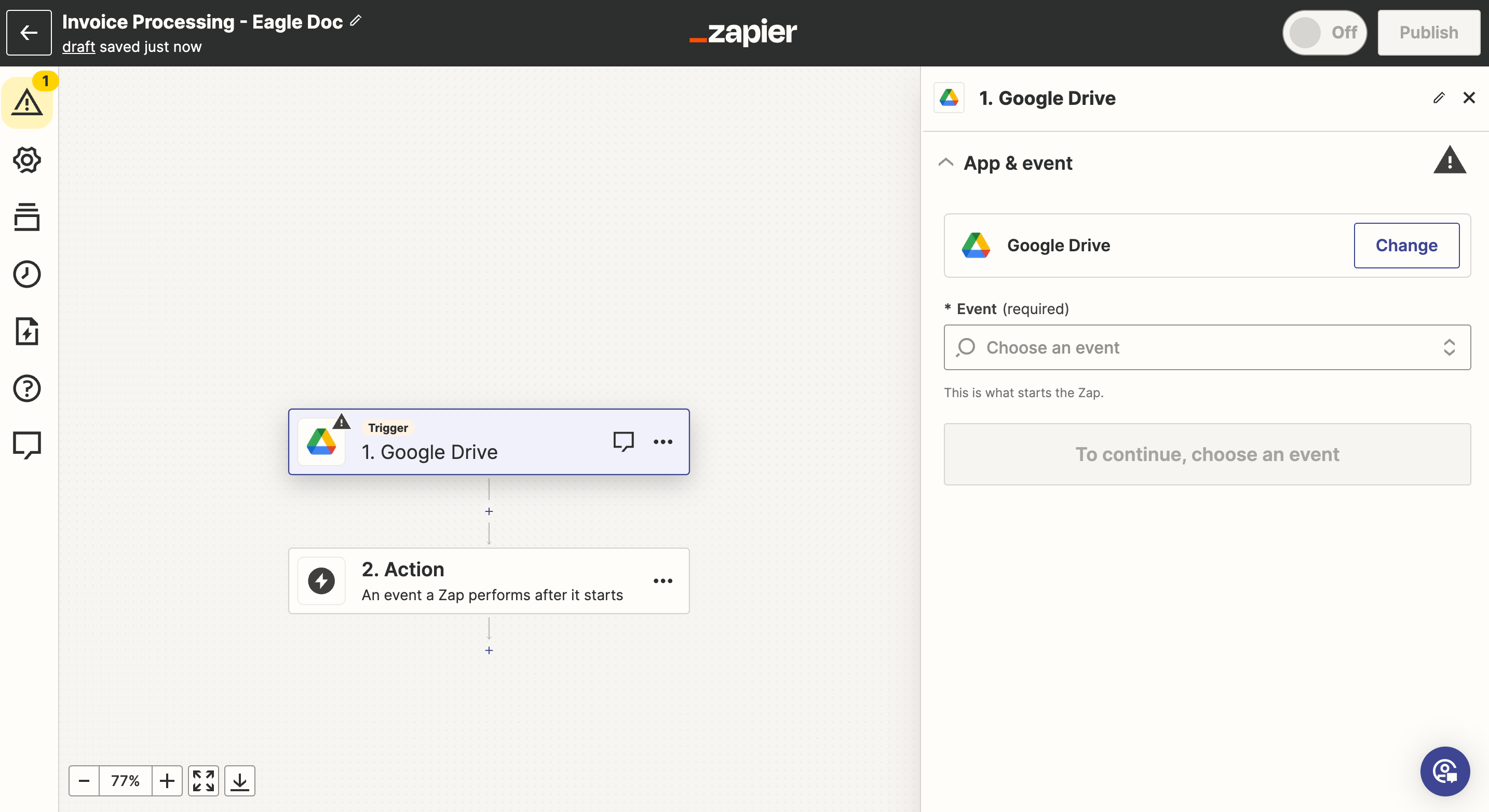 Eagle Doc and Zapier Invoice Automation Tutorial Step 4