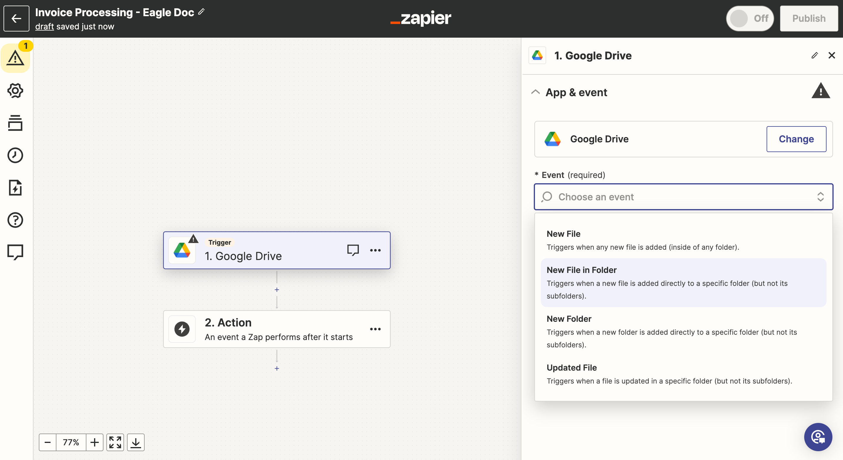 Eagle Doc and Zapier Invoice Automation Tutorial Step 5