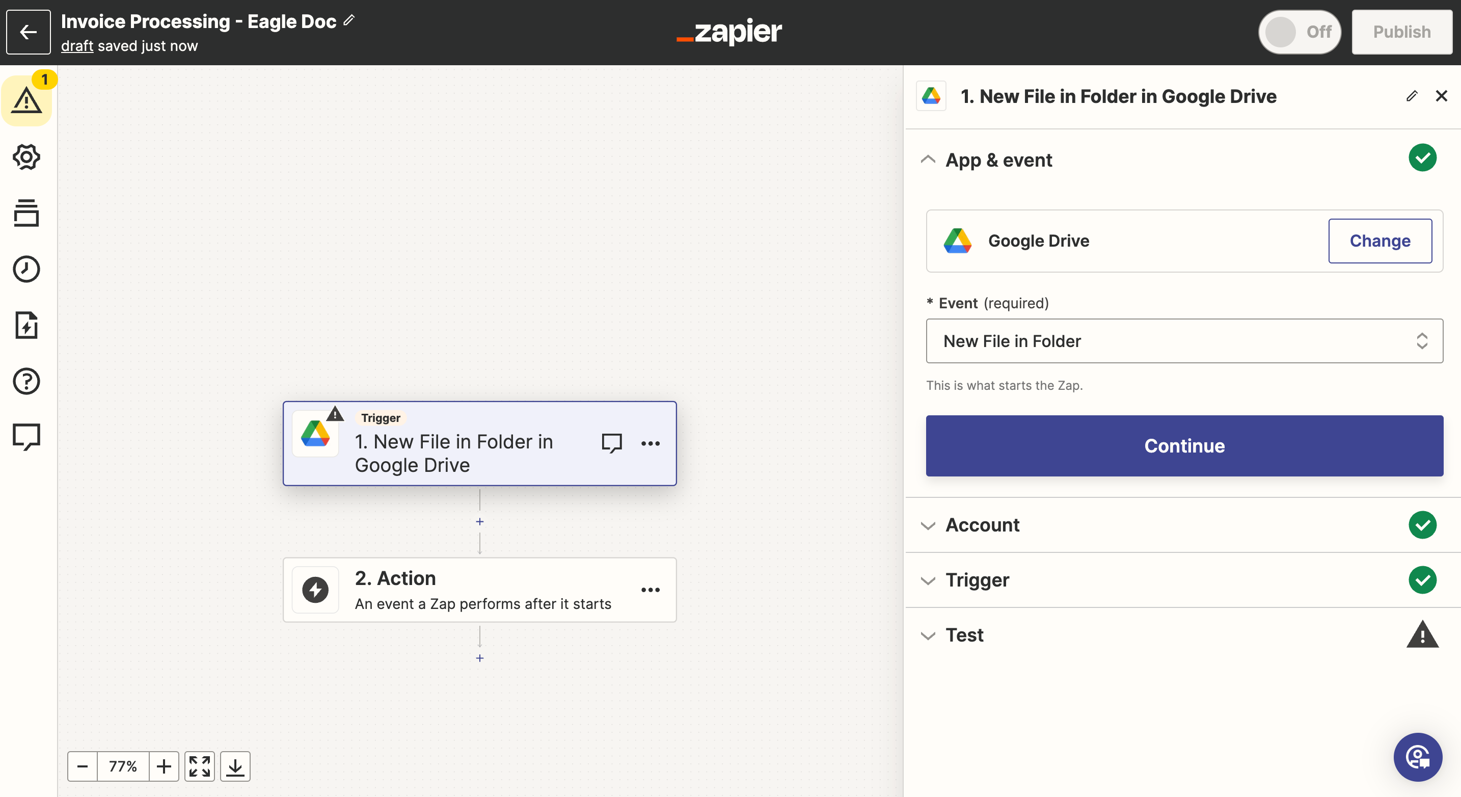 Eagle Doc and Zapier Invoice Automation Tutorial Step 6