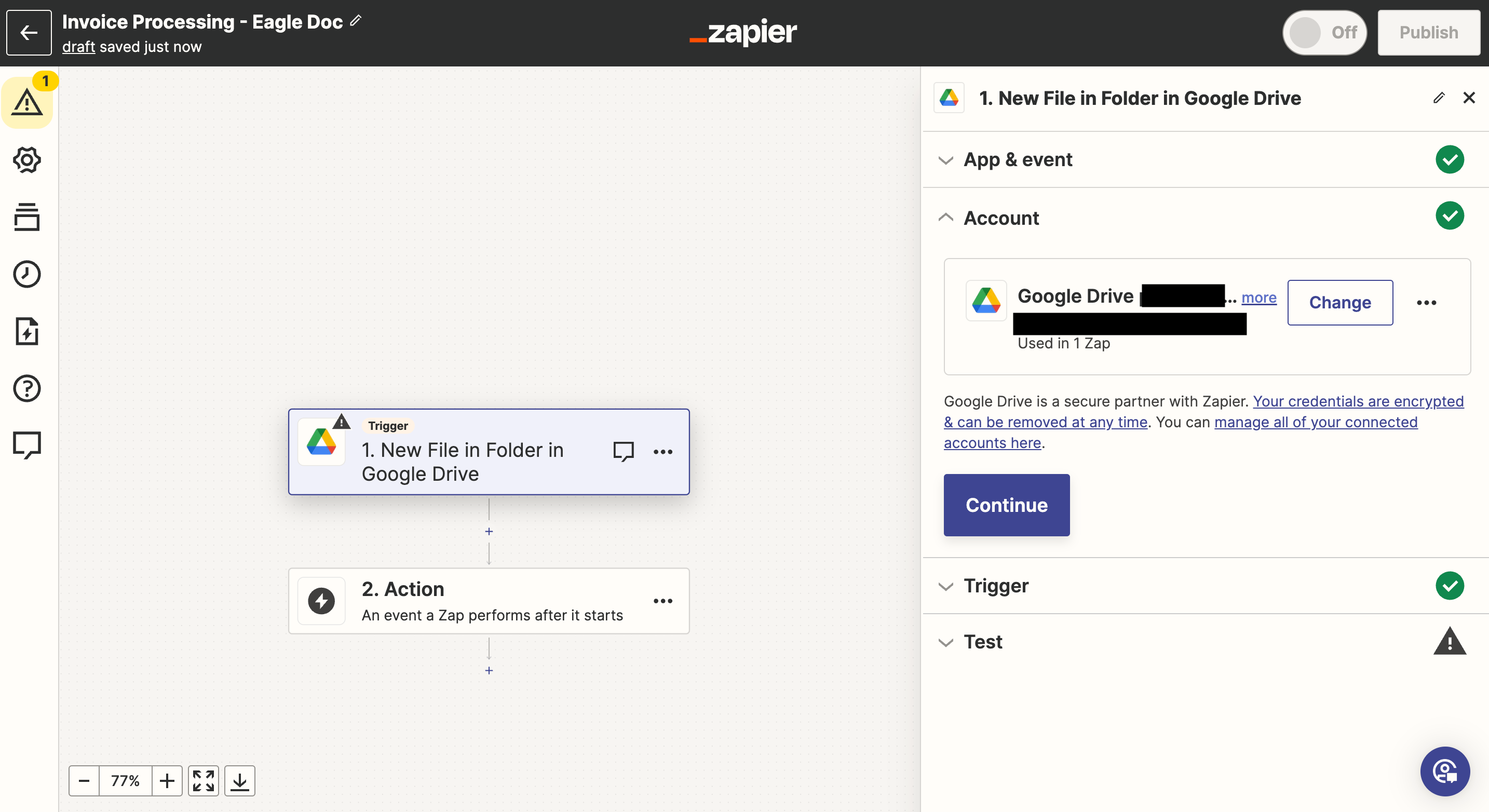 Eagle Doc and Zapier Invoice Automation Tutorial Step 7