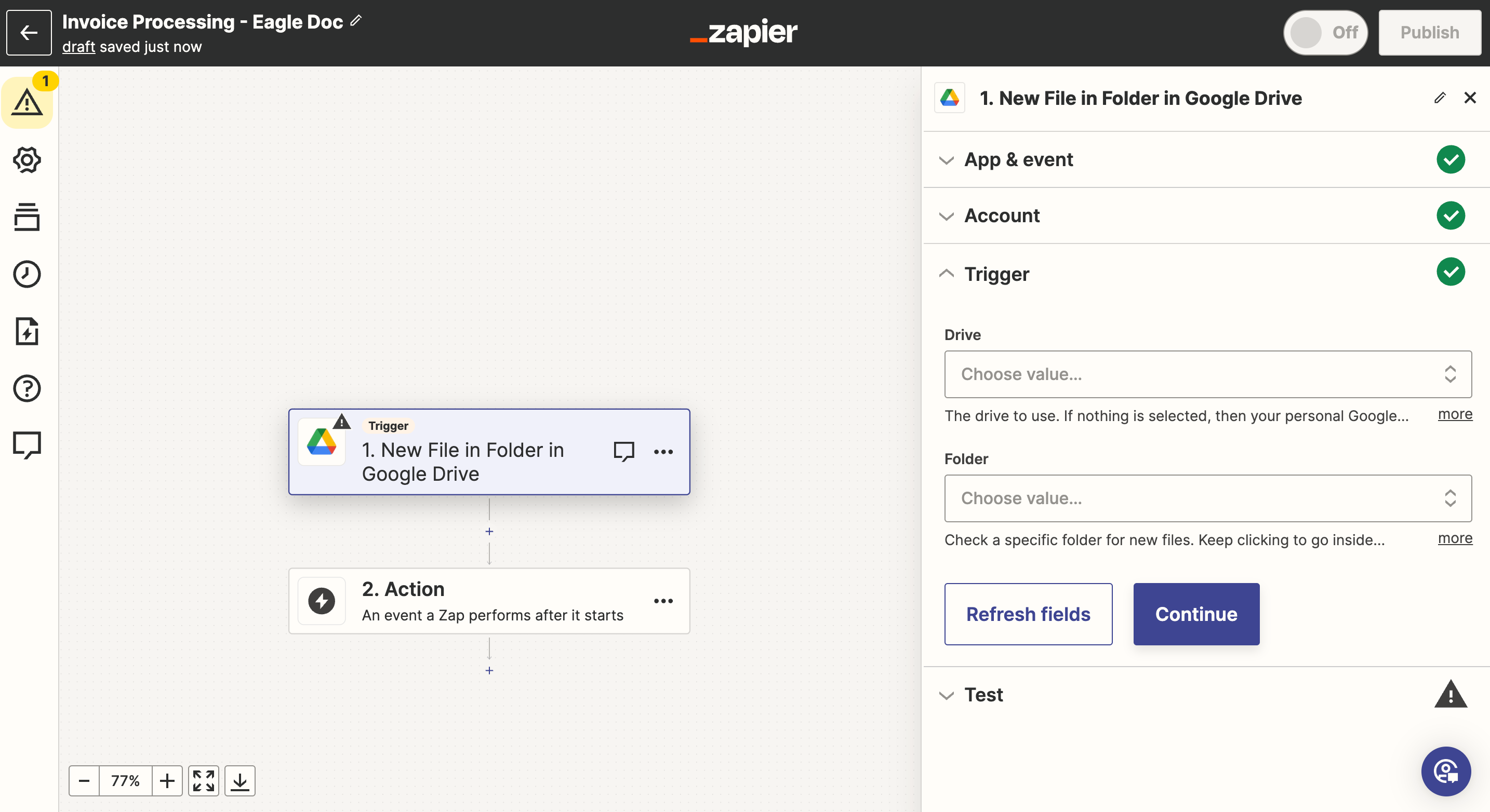 Eagle Doc and Zapier Invoice Automation Tutorial Step 8