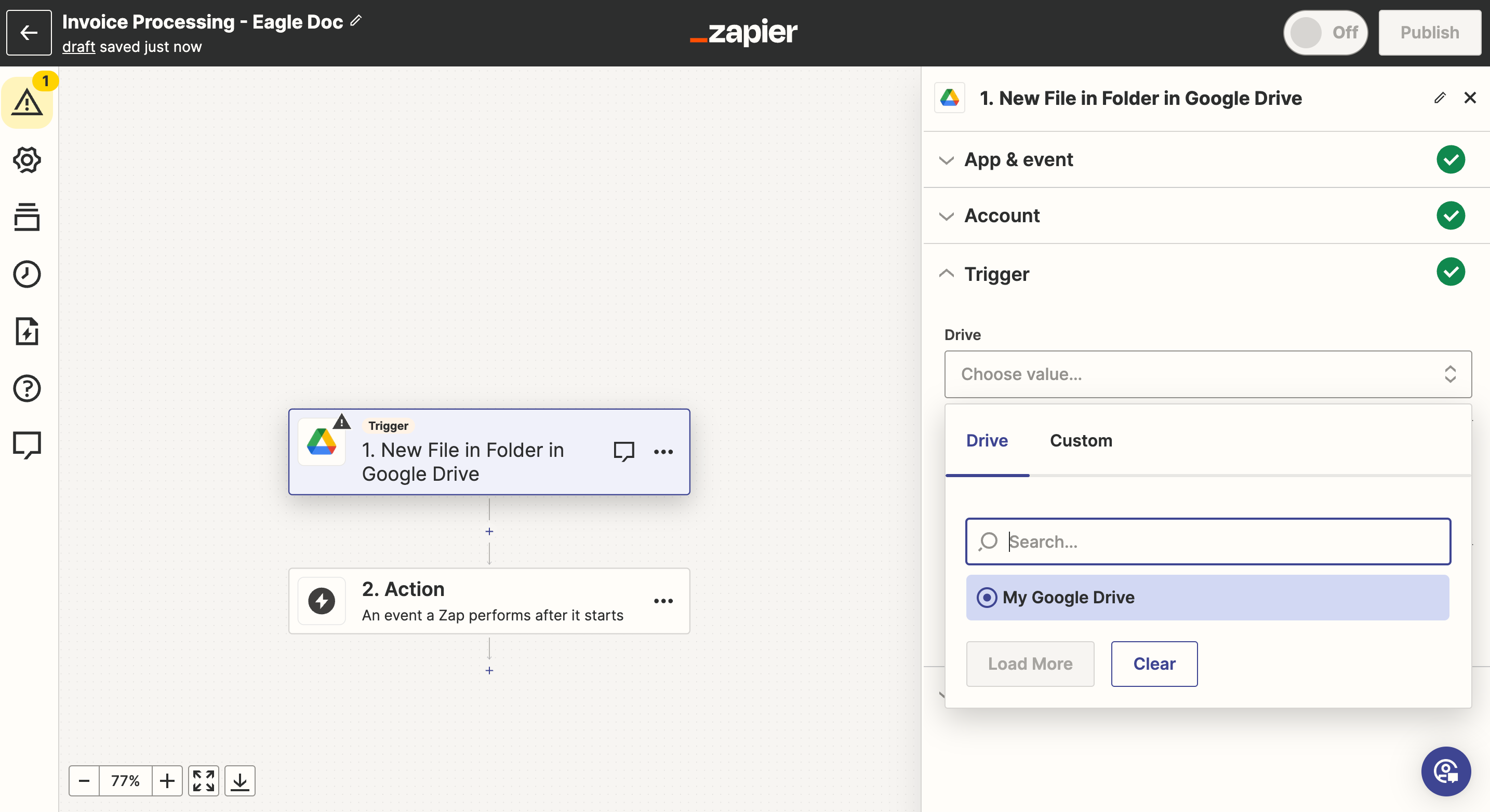 Eagle Doc and Zapier Invoice Automation Tutorial Step 9