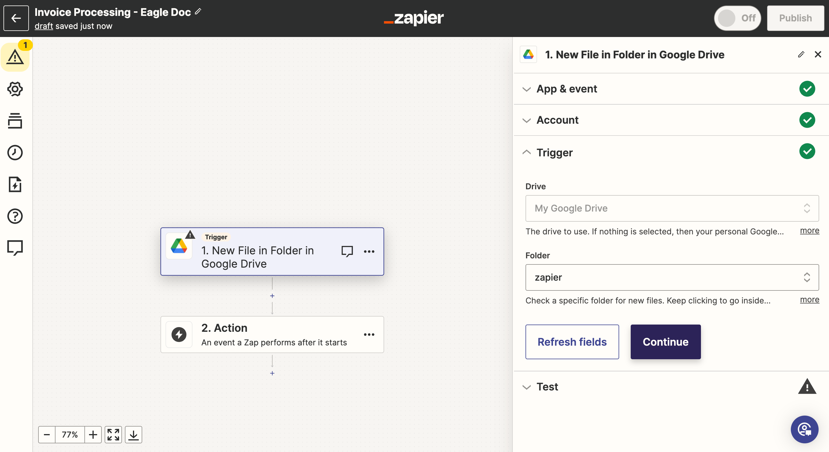 Eagle Doc and Zapier Invoice Automation Tutorial Step 11