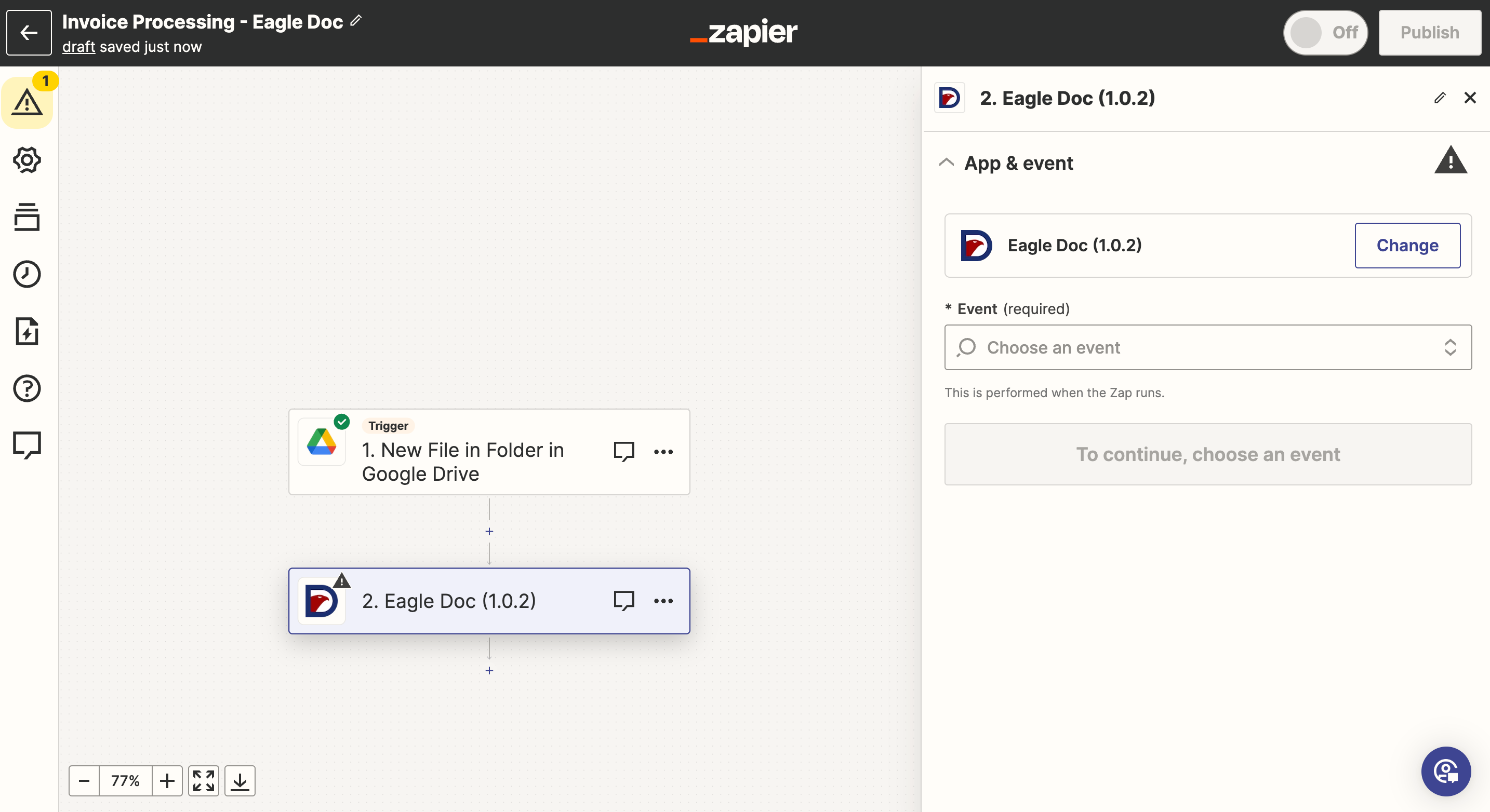 Eagle Doc and Zapier Invoice Automation Tutorial Step 17
