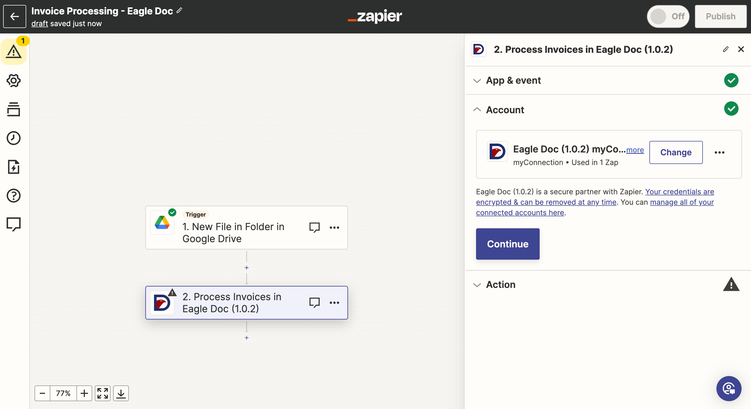 Eagle Doc and Zapier Invoice Automation Tutorial Step 22