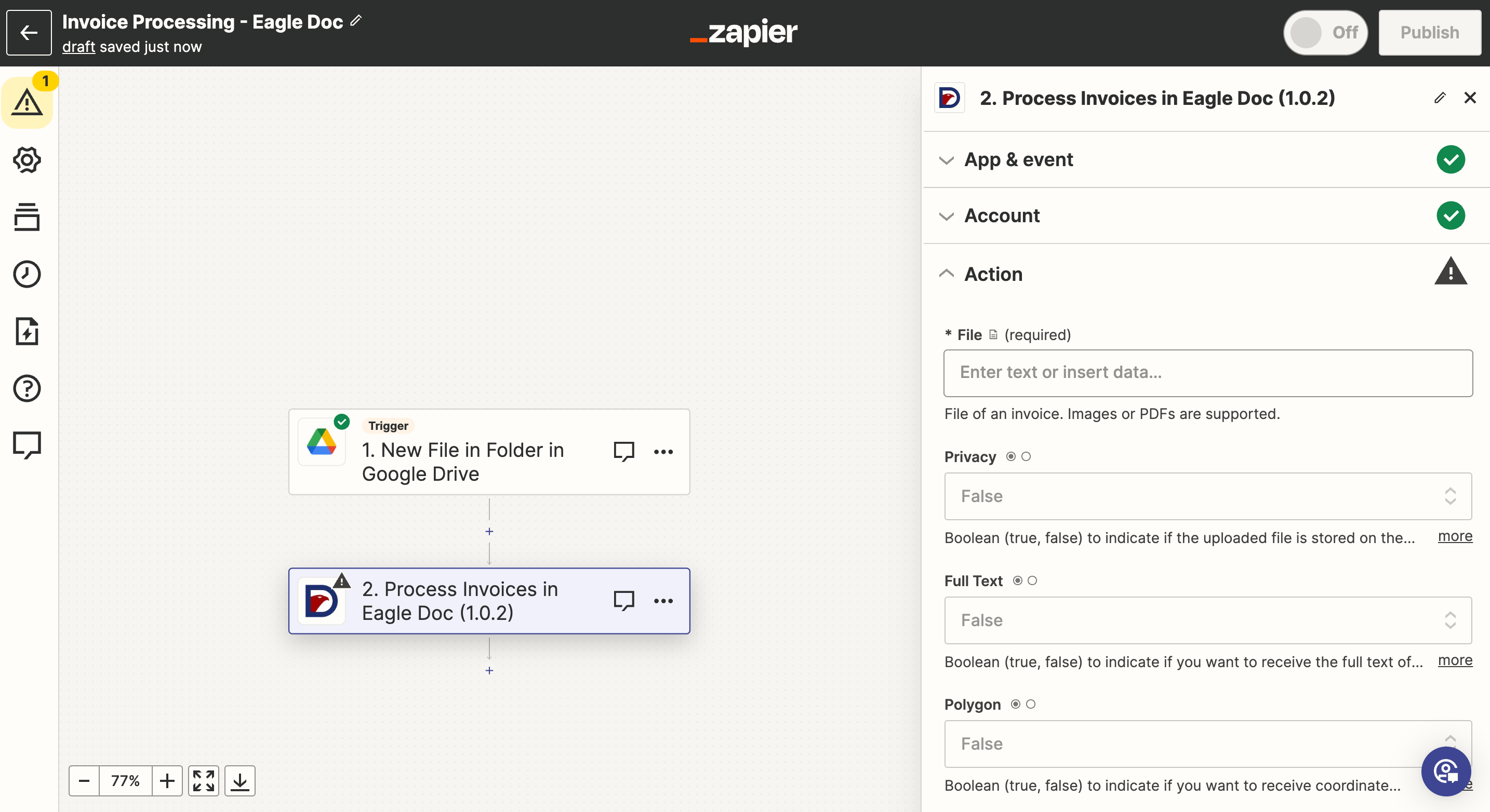 Eagle Doc and Zapier Invoice Automation Tutorial Step 23