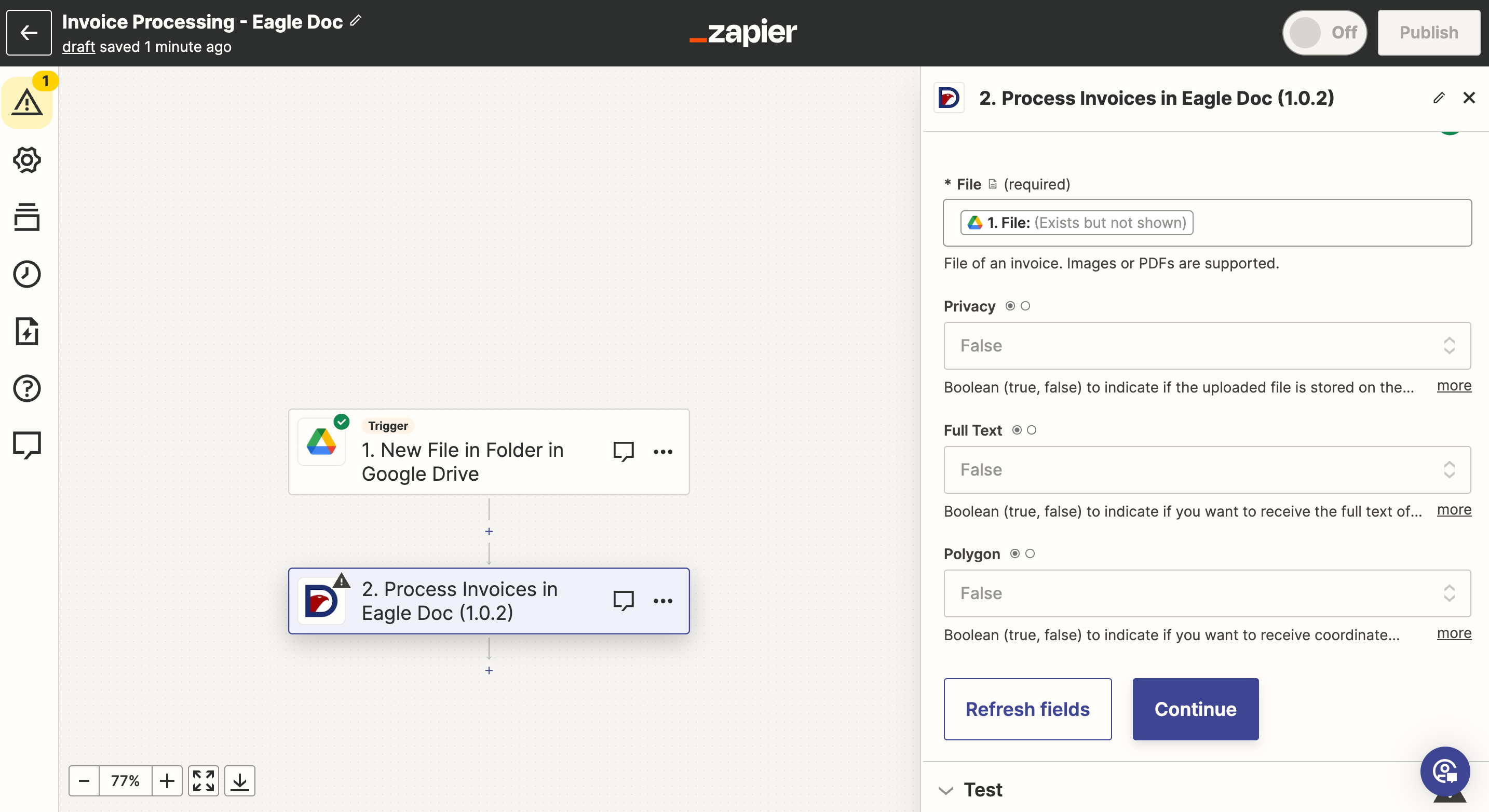 Eagle Doc and Zapier Invoice Automation Tutorial Step 25