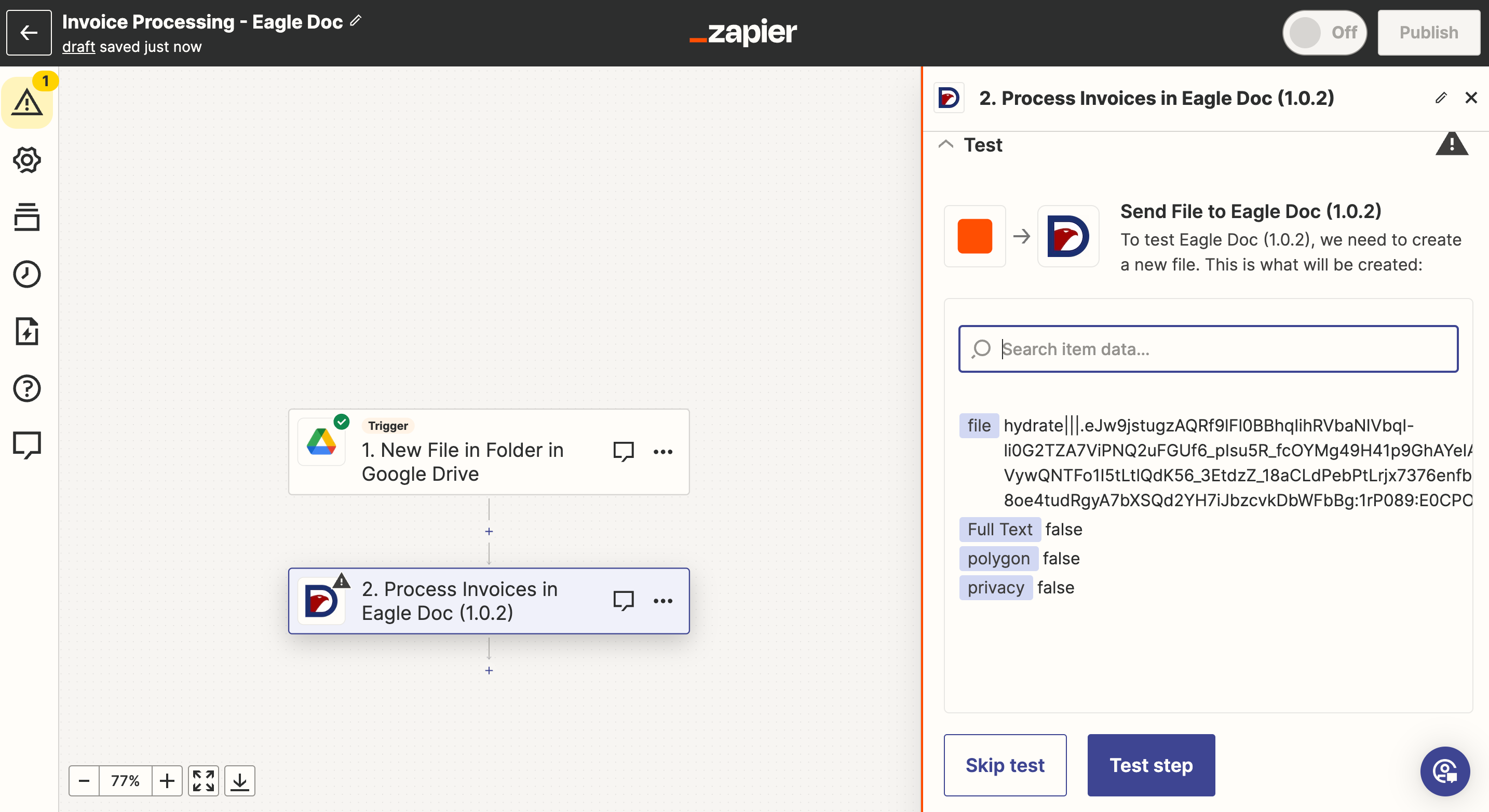 Eagle Doc and Zapier Invoice Automation Tutorial Step 26
