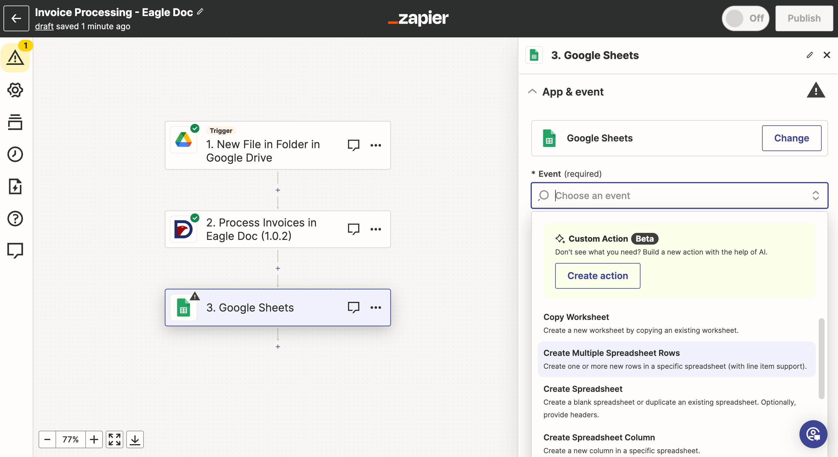 Eagle Doc and Zapier Invoice Automation Tutorial Step 30