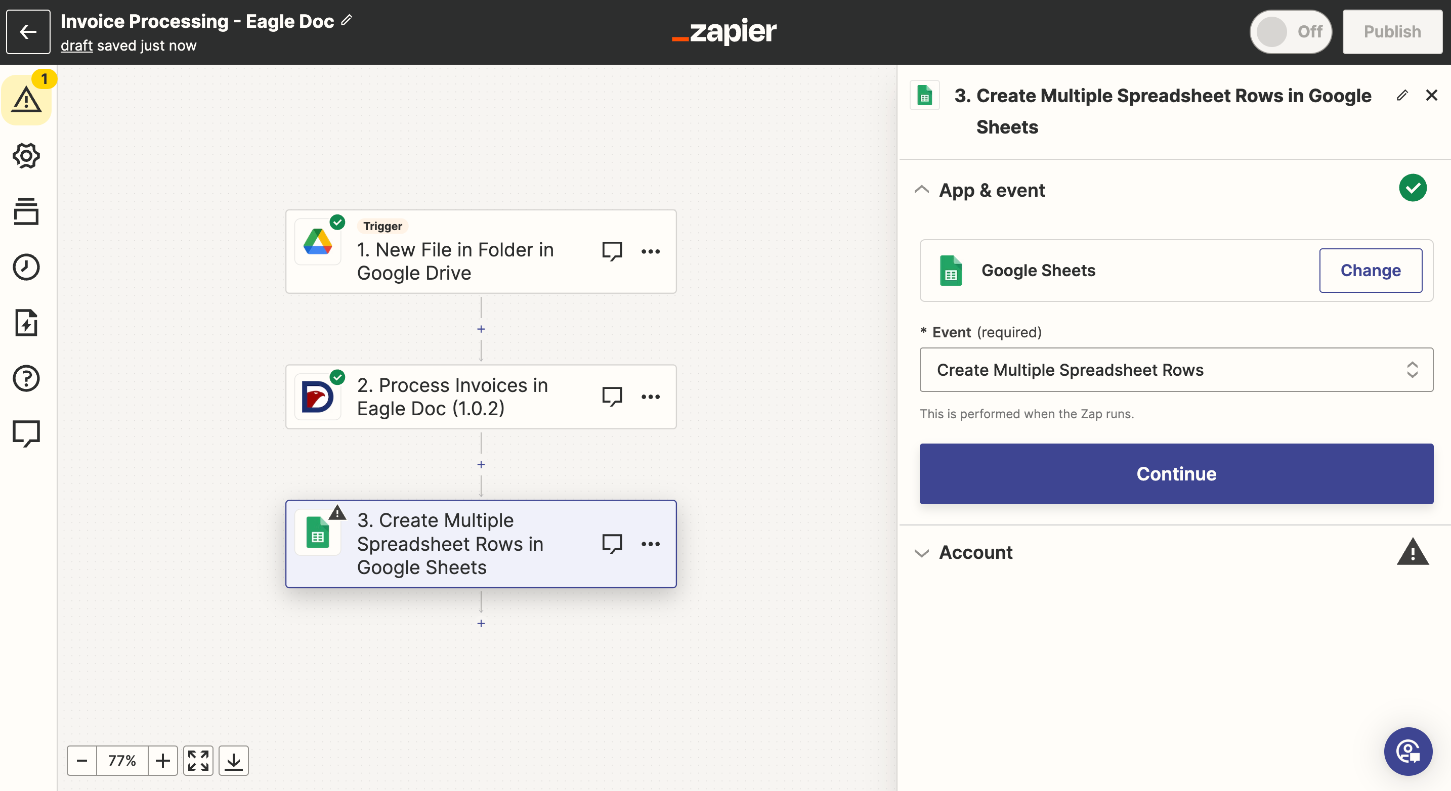 Eagle Doc and Zapier Invoice Automation Tutorial Step 31