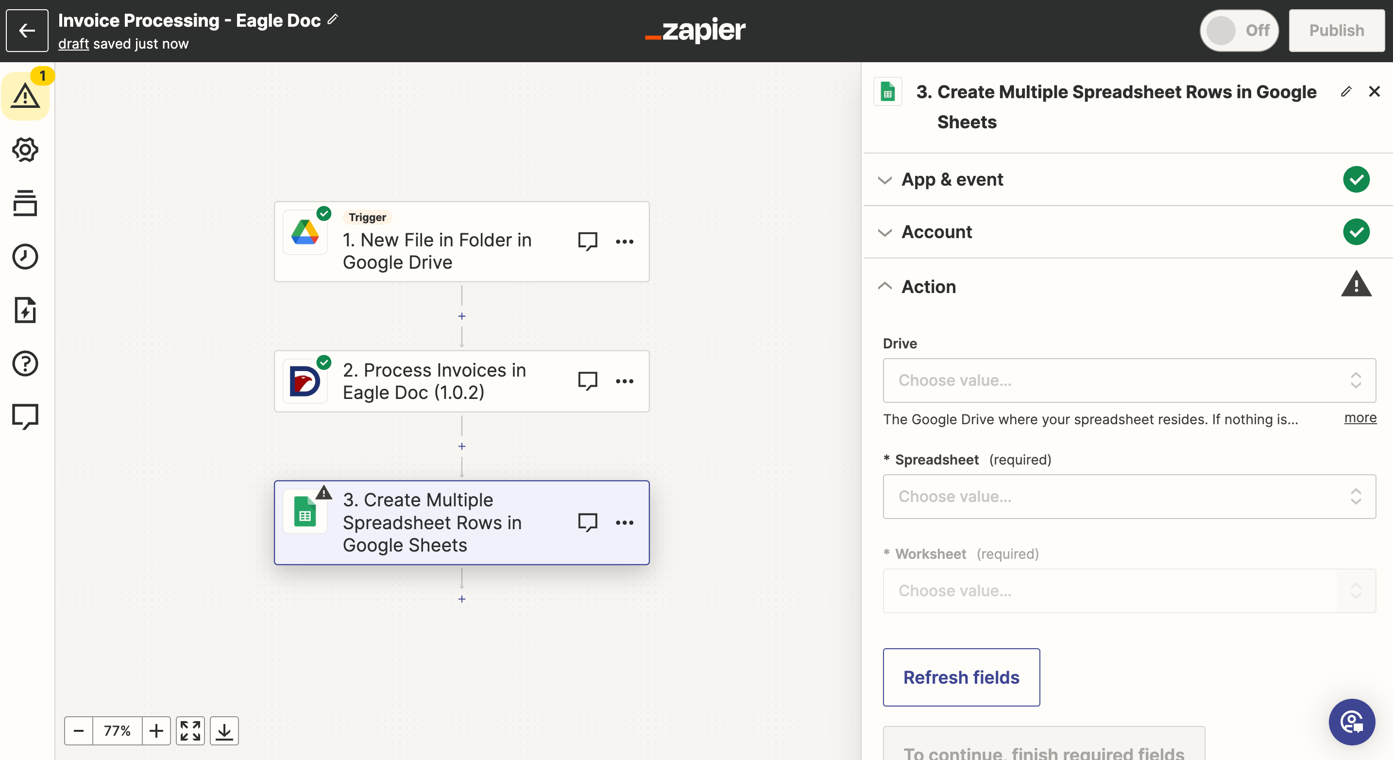 Eagle Doc and Zapier Invoice Automation Tutorial Step 34