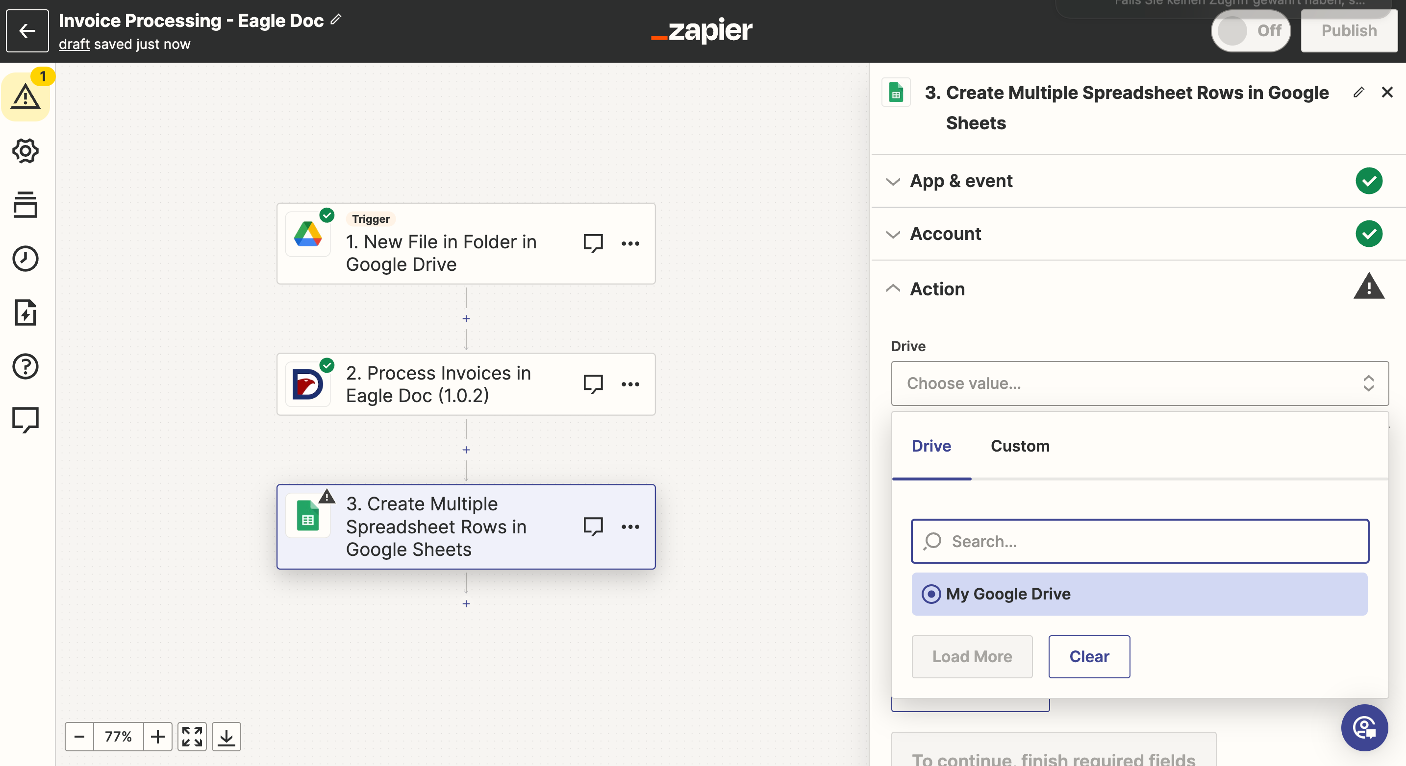 Eagle Doc and Zapier Invoice Automation Tutorial Step 35