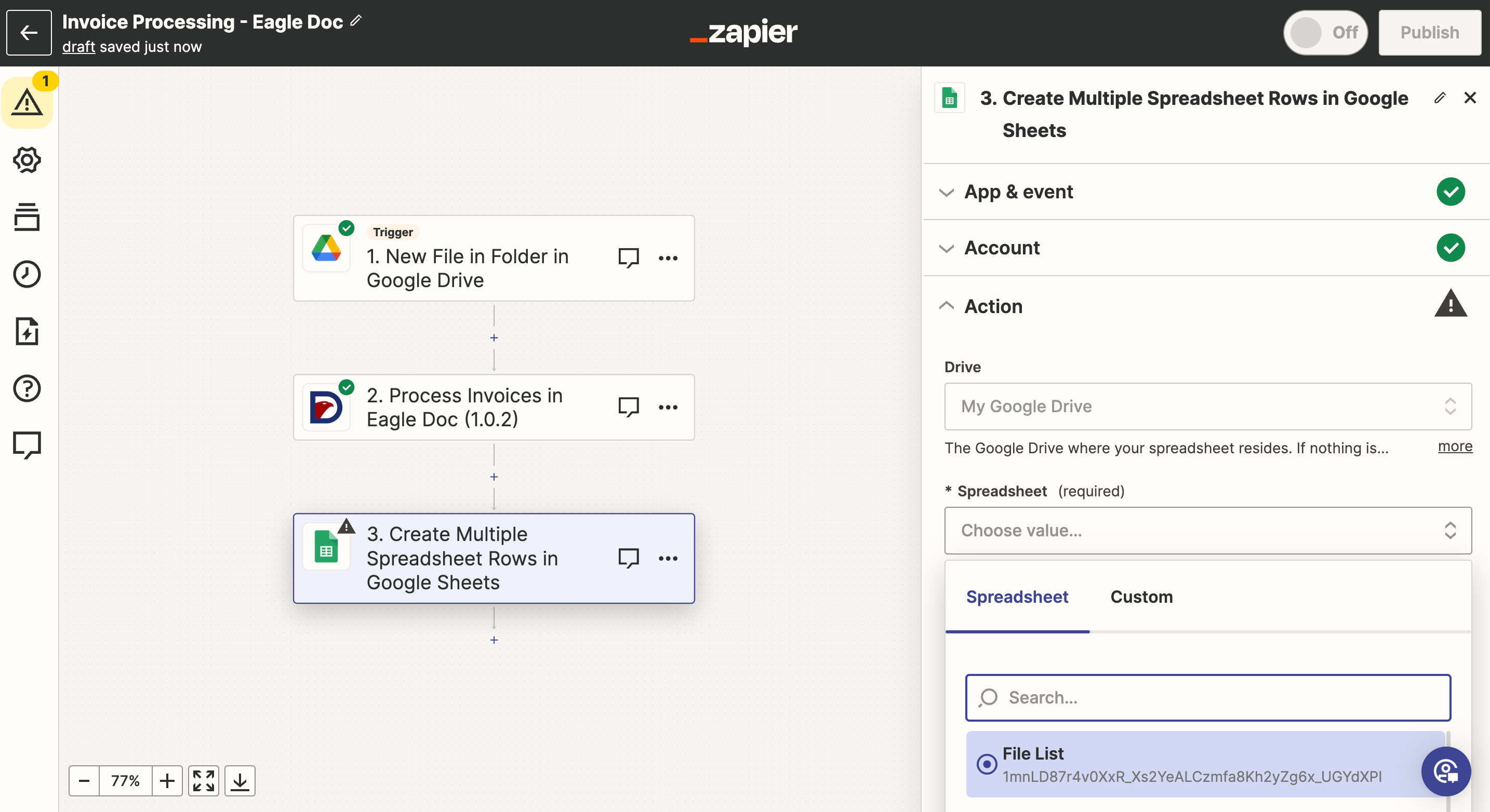 Eagle Doc and Zapier Invoice Automation Tutorial Step 36