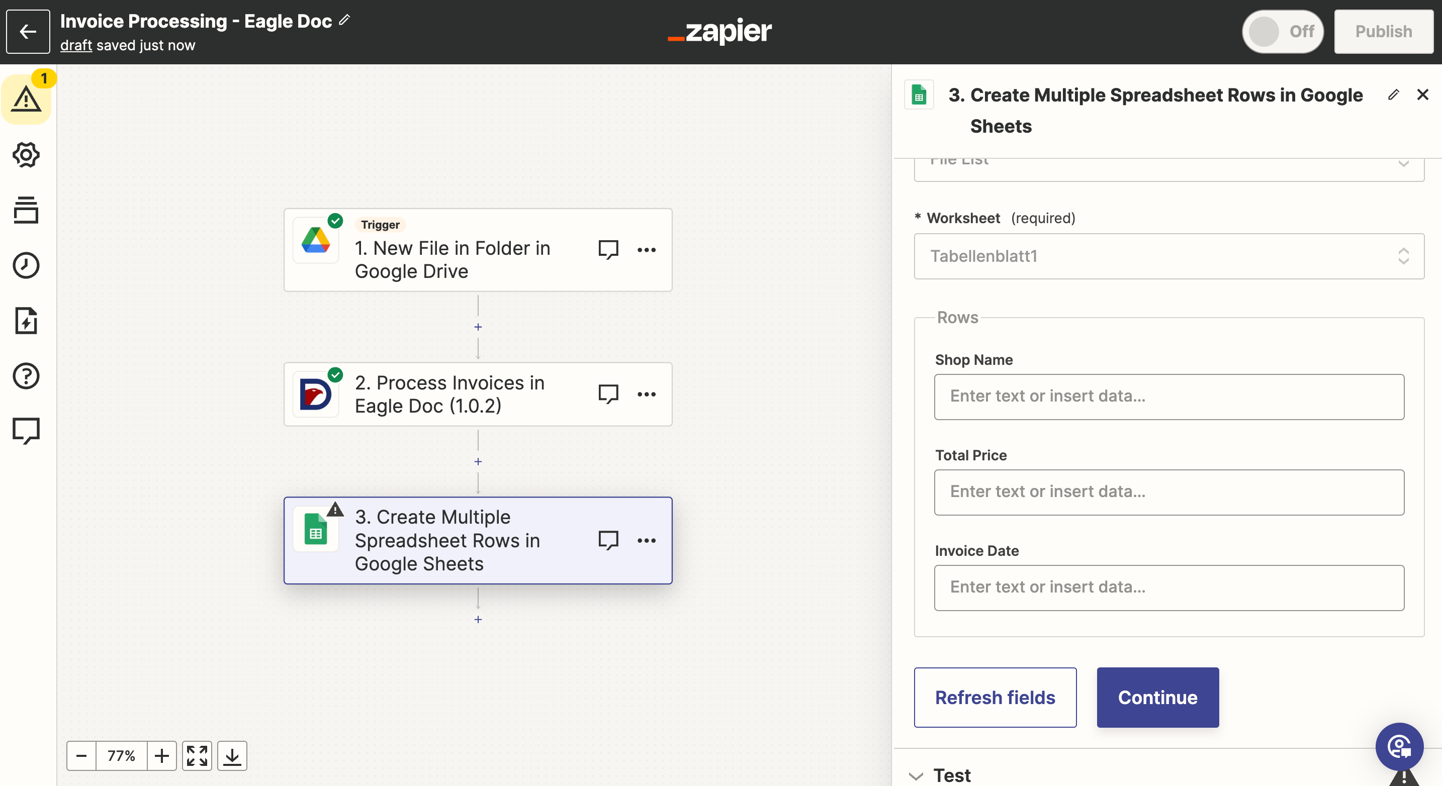 Eagle Doc and Zapier Invoice Automation Tutorial Step 38